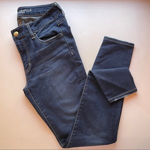 American Eagle Dark Blue Denim Jean Jeggings